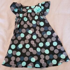 Circo Black and Blue Polka Dot Dress